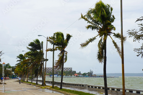 Canvas Print Cienfuegos during Hurrican Irma