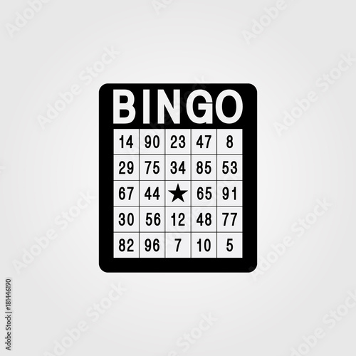 Bingo. Single flat icon on white background.