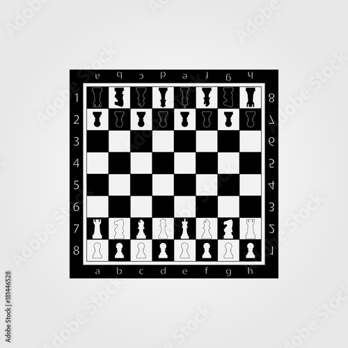 Chess Table online game app concept, strategy game