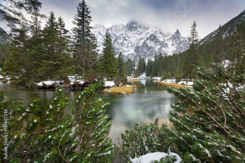 Beautiful Tatra mountains view at Fish Creek, Poland