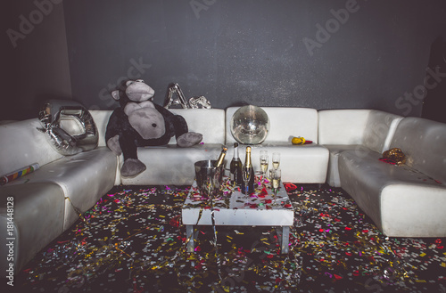Party people celebrating in the club