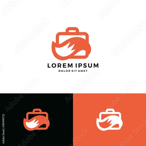 job fox logo vector icon briefcase tail download