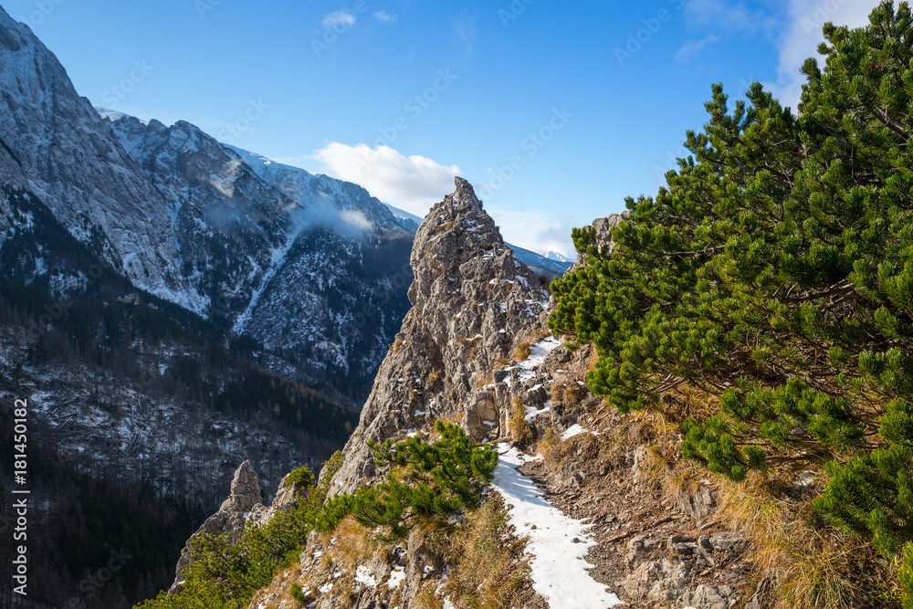 Tatra Mountains View From The Top Of Sarnia Skala Peak Poland Stock tatra-mountains-view-from-the-top-of-sarnia-skala-peak-poland-stock