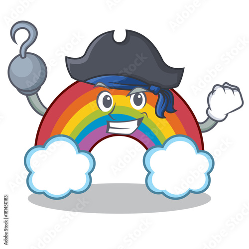 Pirate colorful rainbow character cartoon