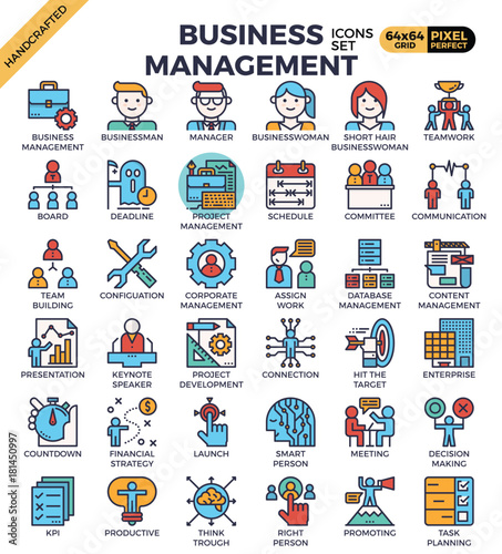 Business management icons