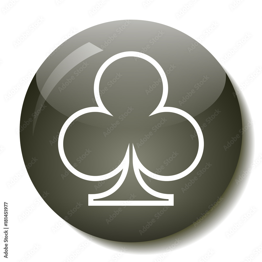 Club glass button vector illustration Club glass button vector illustration