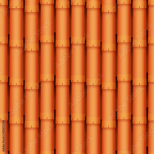 Roof tiles of classic texture and detail house seamless pattern material vector illustration