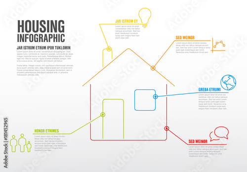 Thinline housing infographic template