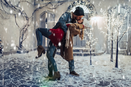 Couple outdoor in winter