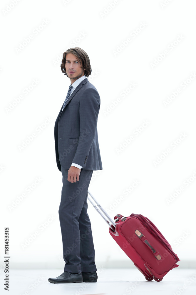 handsome businessman with Luggage handsome businessman with Luggage
