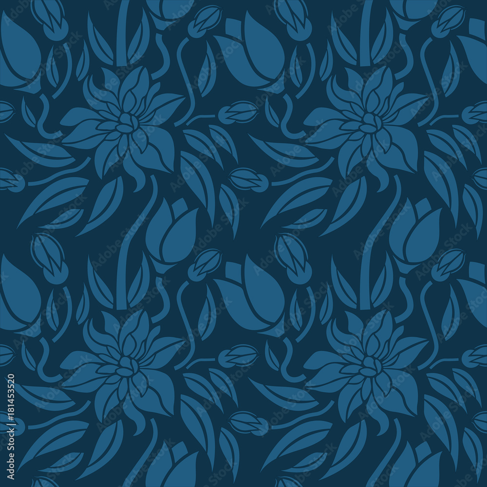 Blue Floral Backgrounds 7022041