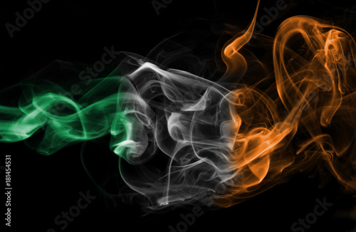 Ireland flag smoke