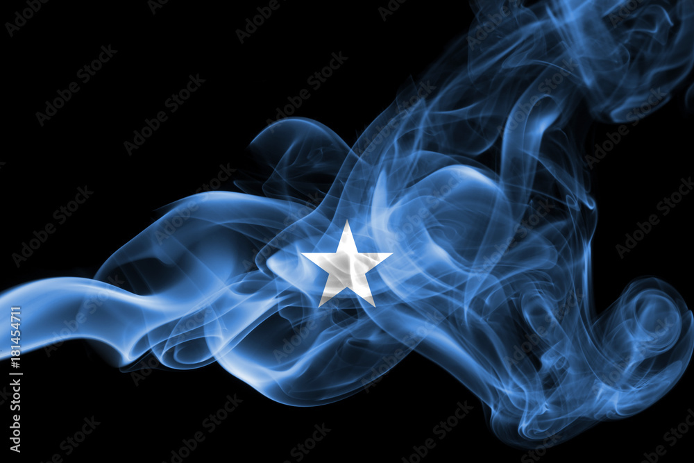 Plakat Somalia smoke flag