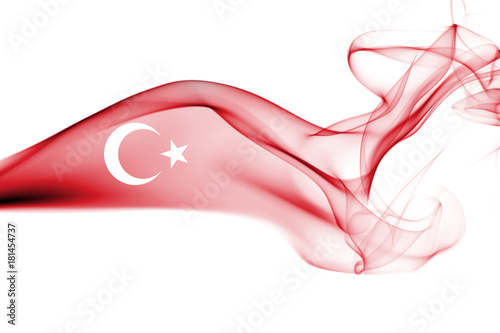 Canvas-taulu Turkey flag smoke