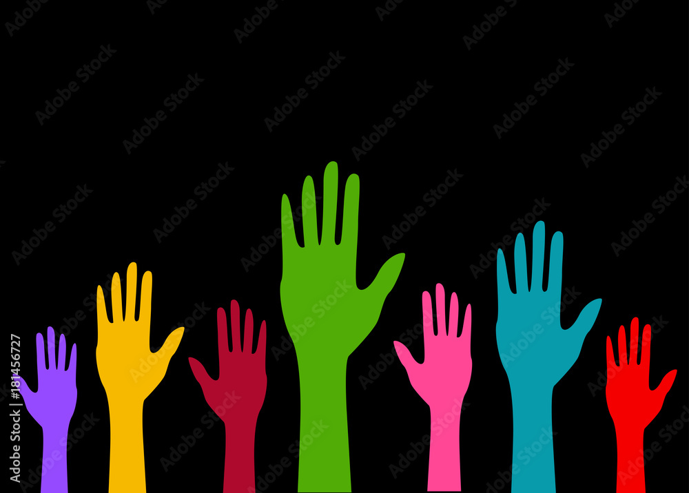 hands vector illustration on white background hands vector illustration on white background