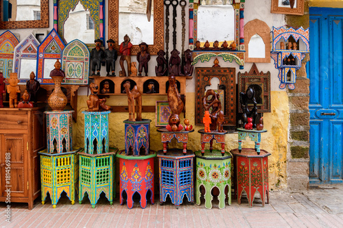colorful crafts at moroccan market
