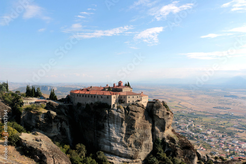 Panoramic view on the Holy Monastery of St. Stephen in Meteora, Greece