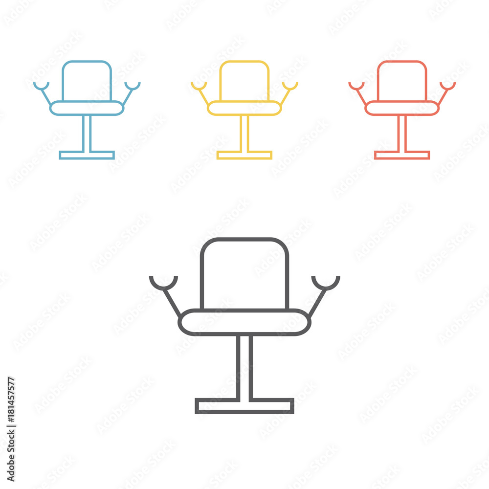 Gynecological chair line icon Gynecological chair line icon