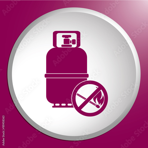 Camping gas bottle icon