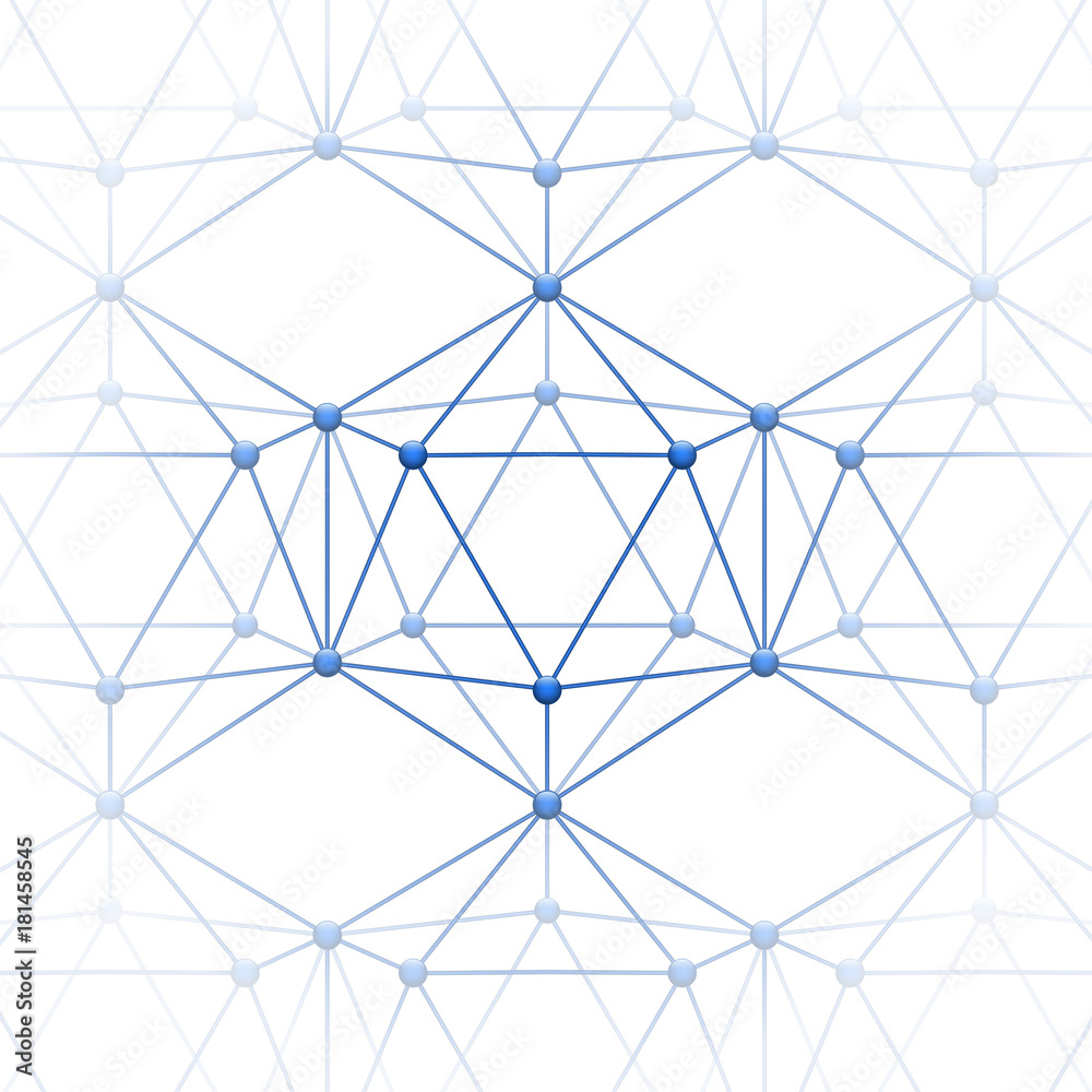 Web of Atoms or blocks are connected. Symbol Science and Blockchain. Vector Illustration. Web of Atoms or blocks are connected. Symbol Science and Blockchain. Vector Illustration.