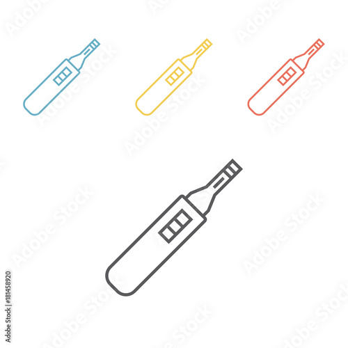 Pregnancy test. Web line icon.