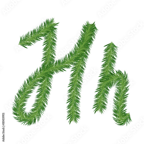 Pine or Fir Tree Letter h