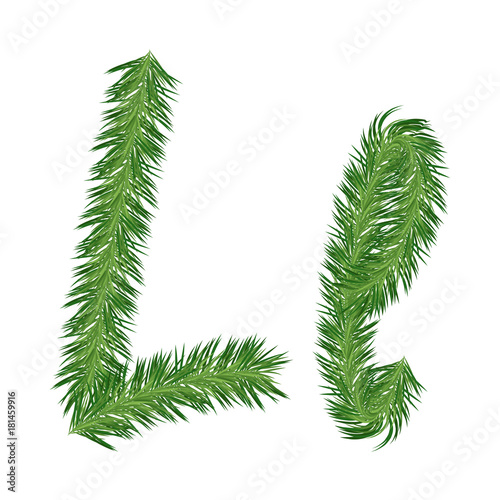 Pine or Fir Tree Letter l