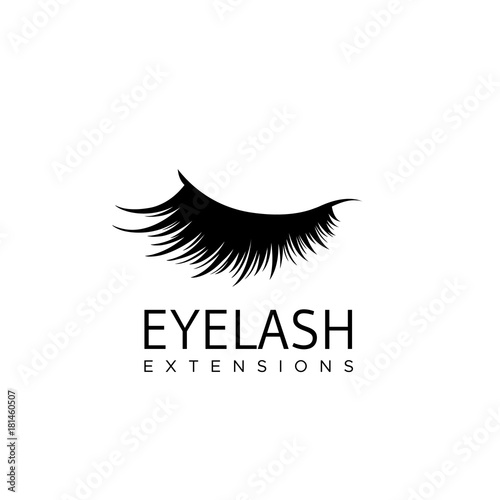 Eyelash extension logo. Vector illustration in a modern style