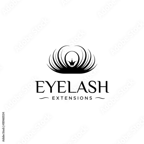 Fototapeta Naklejka Na Ścianę i Meble -  Eyelash extension logo. Vector illustration in a modern style