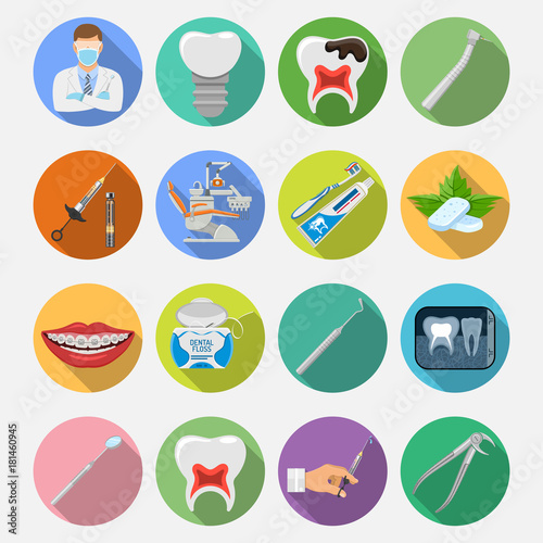 Set Dental Services Icons