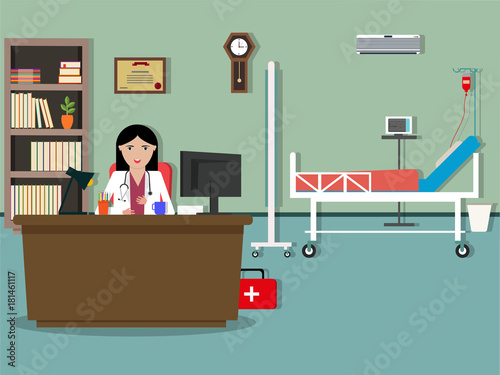 Interior view of Doctor's Cabin.