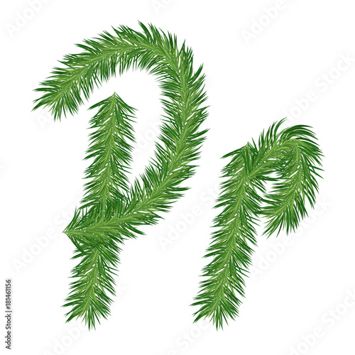 Pine or Fir Tree Letter p