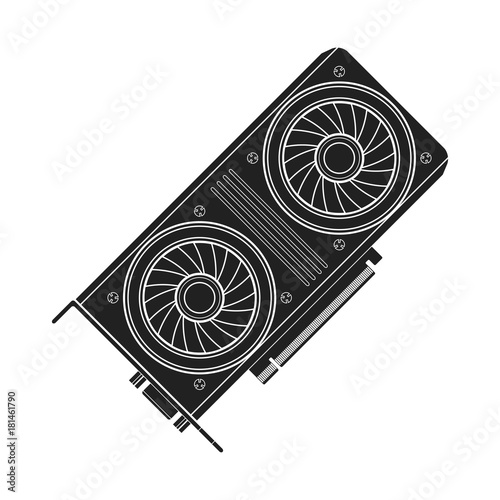 vector computer video card illustration.