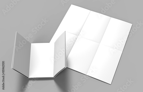 Fotografie Half fold then tri fold brochure ready for your design