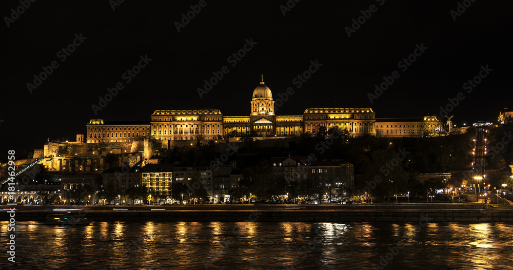 View of historic Royal Palace in Budapest, Hungary. View of historic Royal Palace in Budapest, Hungary.