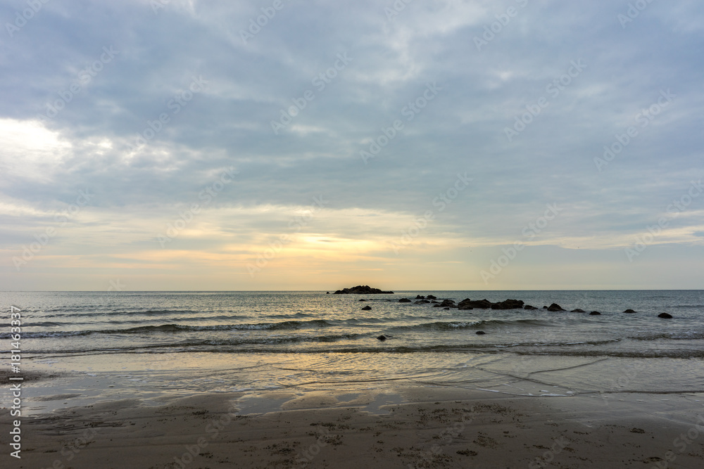 Seascape view at dusk