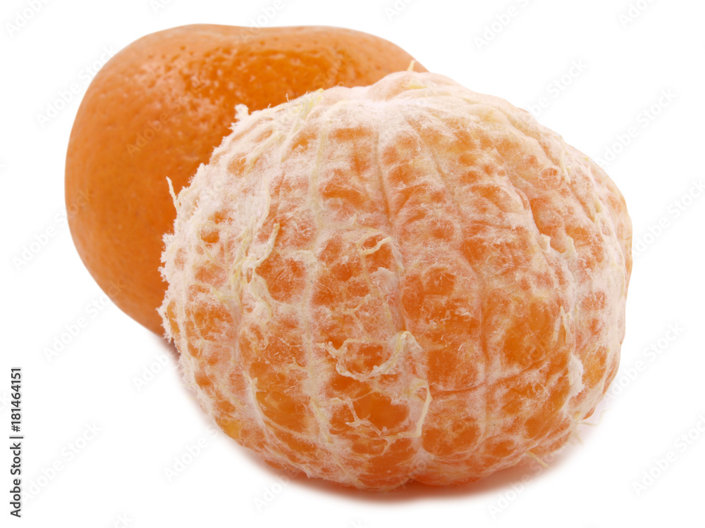 Fresh tangerine stacked in rows on white background Fresh tangerine stacked in rows on white background