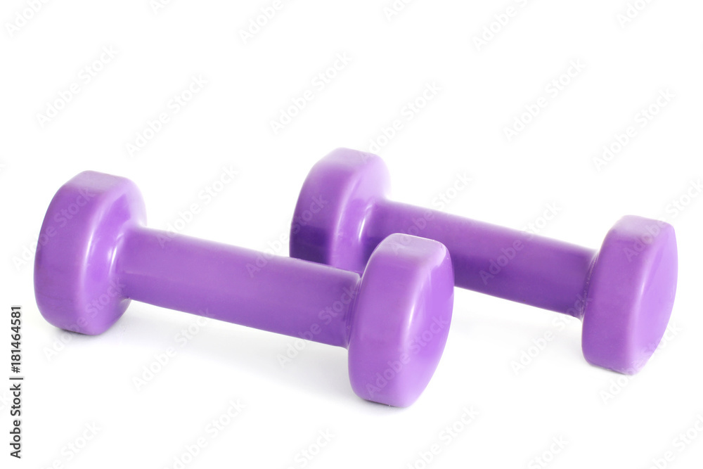Dumbbells on a white background Dumbbells on a white background