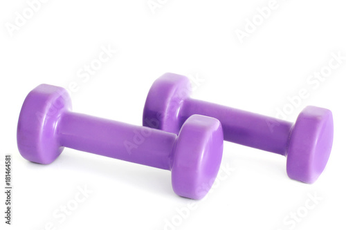 Dumbbells on a white background