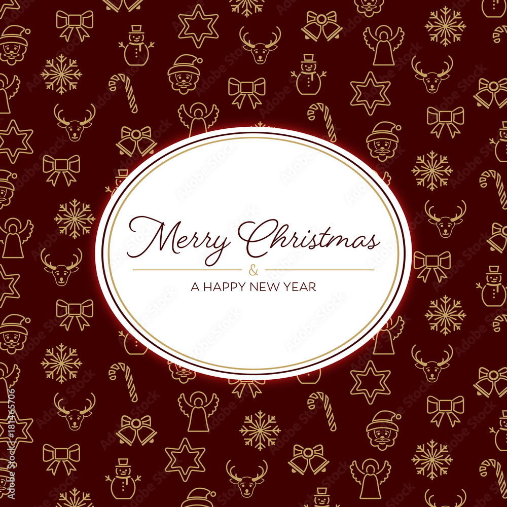 Merry Christmas - Hintergrund mit Textfeld (Rot) Merry Christmas - Hintergrund mit Textfeld (Rot)
