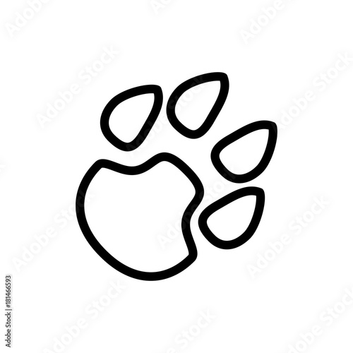 animal paw icon illustration
