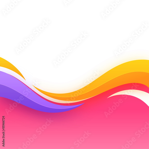 Shiny smooth waves, abstract background.