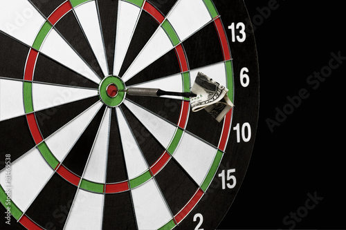 game of darts on a white background isolation