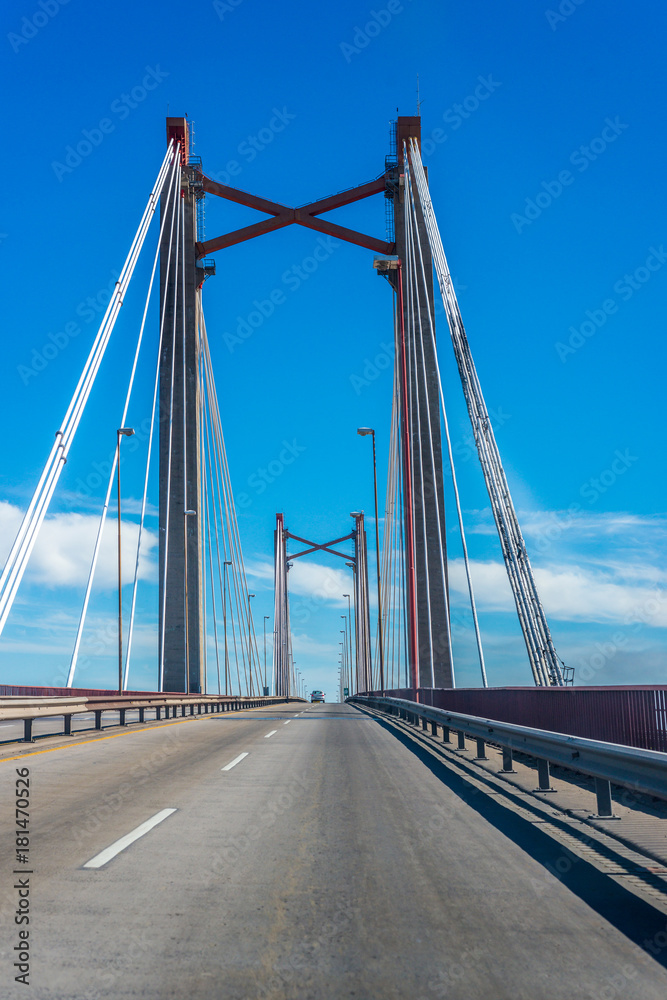 Fototapeta premium Zarate Brazo Largo Bridge, Entre Rios, Argentina