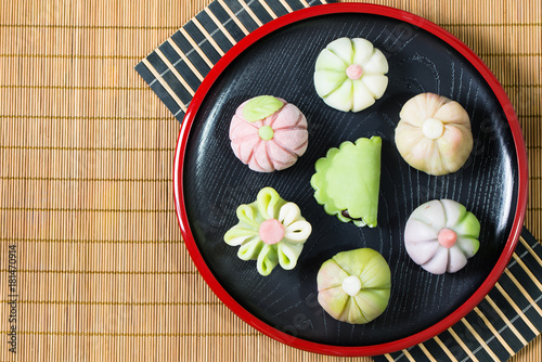 Japanese traditional confectionery wagashi