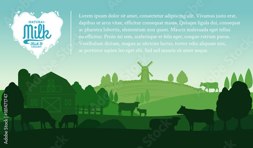 Vector milk illustration
