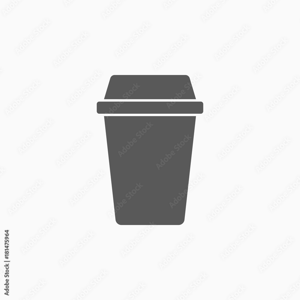 Disposable coffee cup icon Disposable coffee cup icon