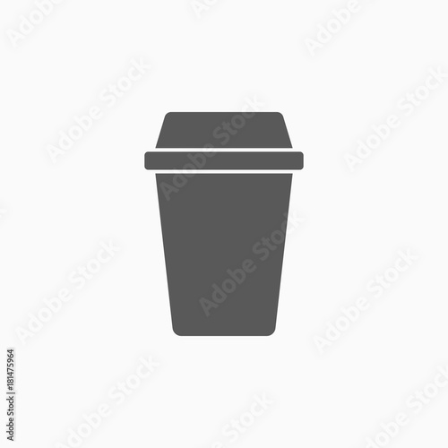 Disposable coffee cup icon