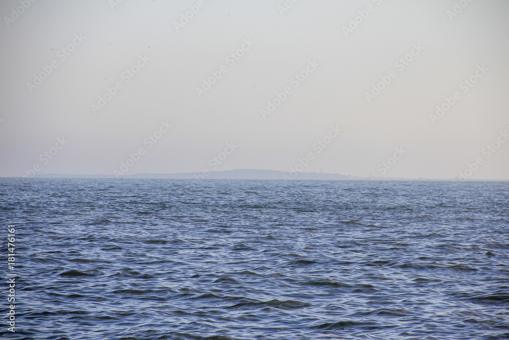 Fototapeta premium Blue sea waves soft surface abstract background pattern