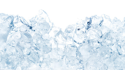 Natural ice cubes background.